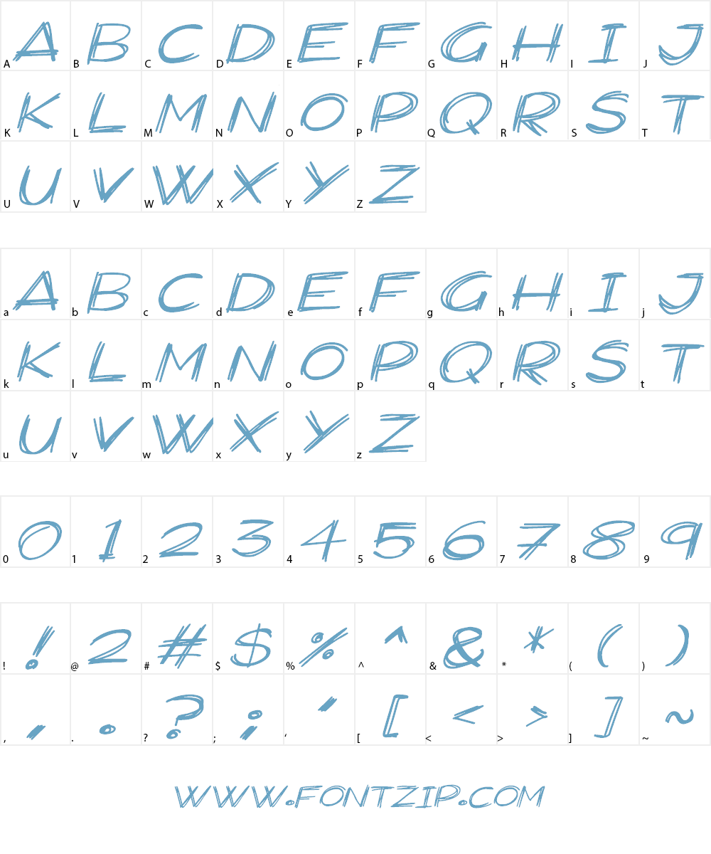 Widescratch Font Character